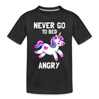 design de licorne mignon - T-shirt bio Premium Enfant - noir - Devant
