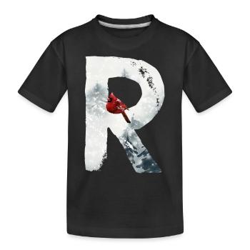 R – caractère décoratif – hiver - T-shirt bio Premium Enfant - noir - Devant
