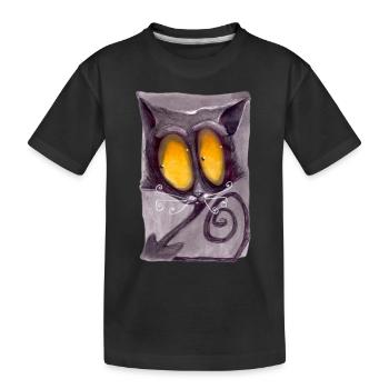 Serial Cat 22 - Kids' Premium Organic T-Shirt - black - Front