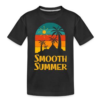 Smooth Vacation Summer Trip Ocean Sayings Funny - Kinder Premium Bio T-Shirt - Schwarz - Vorne