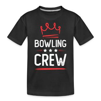 Équipe de bowling - T-shirt bio Premium Enfant - noir - Devant