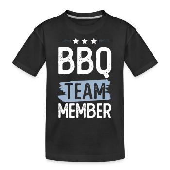 Bbq Team - Kids' Premium Organic T-Shirt - black - Front