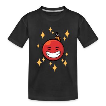 Drôle de boule de Noël #9/9 - T-shirt bio Premium Enfant - noir - Devant