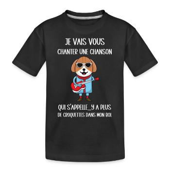 y a plus de croquettes dans mon bol - T-shirt bio Premium Enfant - noir - Devant