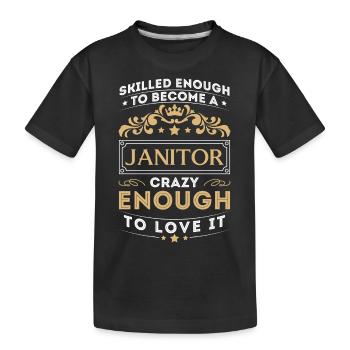 Handwerker Hausverwalter Reiniger - Kinder Premium Bio T-Shirt - Schwarz - Vorne