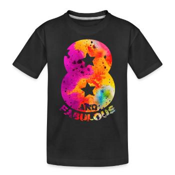 8ÈME ANNIVERSAIRE LICORNE 8 ET FABULEUX - T-shirt bio Premium Enfant - noir - Devant