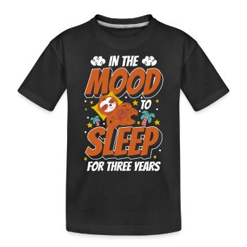 Chill tired Leisurely - Kids' Premium Organic T-Shirt - black - Front