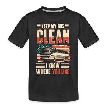 Driver Occupation Work Truck driver - Kids' Premium Organic T-Shirt - black - Front