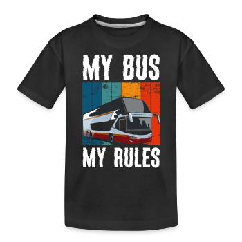 Bus occupation Work Drivers - Kids' Premium Organic T-Shirt - black - Front