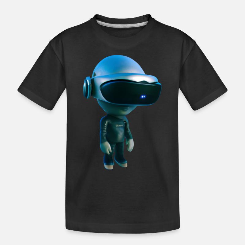 VR Alien - Kinder Premium Bio T-Shirt - Schwarz
