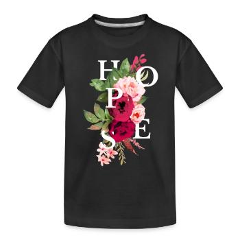 Hopes flowers - Kids' Premium Organic T-Shirt - black - Front