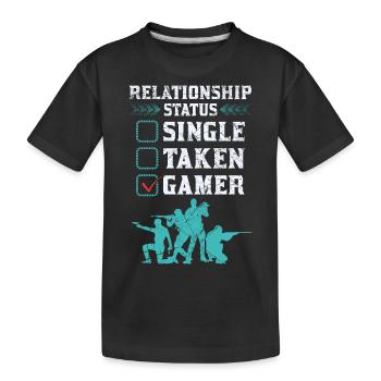 Statut de la relation Conception du joueur - T-shirt bio Premium Enfant - noir - Devant