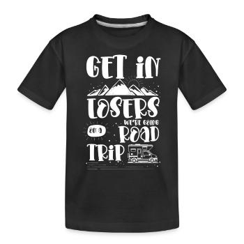 Aventure Camping Voyage Camping-car - T-shirt bio Premium Enfant - noir - Devant