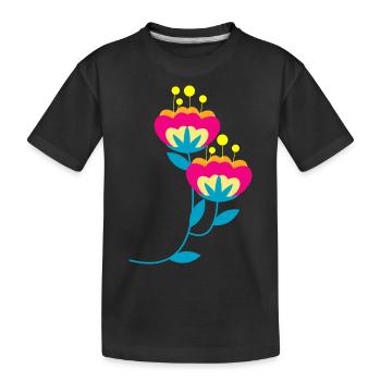 Flower Flower Plant - T-shirt bio Premium Enfant - noir - Devant