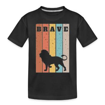 this is to remind you that you are a brave person - Kids' Premium Organic T-Shirt - black - Front