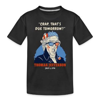 Independence Day Thomas Jefferson July 4 - Kids' Premium Organic T-Shirt - black - Front