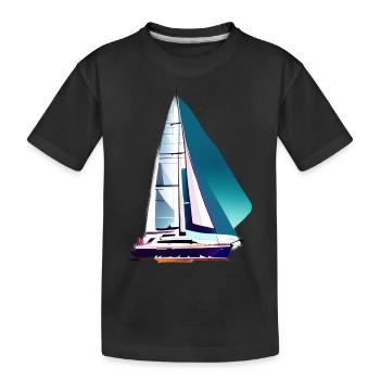 voilier voilier voilier voilier voilier voilier - T-shirt bio Premium Enfant - noir - Devant