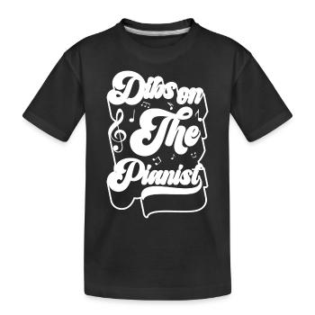 Musiker Klavierspieler Melodie - Kinder Premium Bio T-Shirt - Schwarz - Vorne