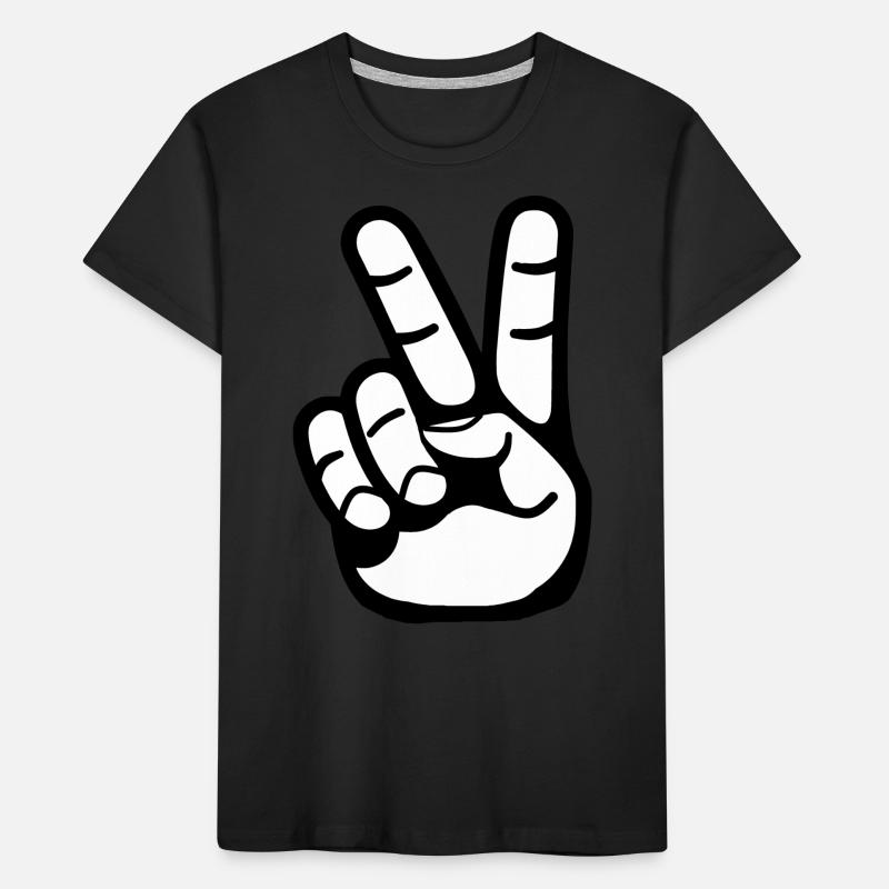 Peace Zeichen, Victory Zeichen Kinder Premium Bio T-Shirt