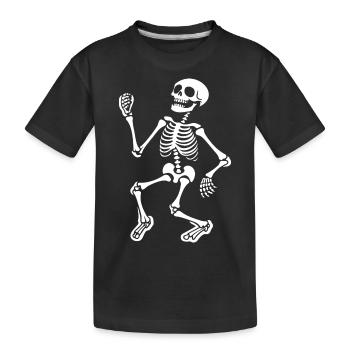Skeleton Costume Bones Halloween Horror - Kids' Premium Organic T-Shirt - black - Front
