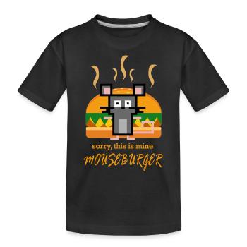 Mouseburger - Kids' Premium Organic T-Shirt - black - Front