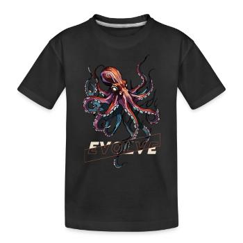Evolving Kraken - Kids' Premium Organic T-Shirt - black - Front