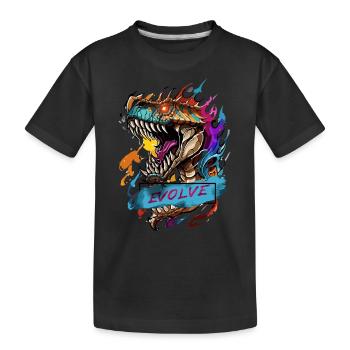 Roaring Evolution - Kinder Premium Bio T-Shirt - Schwarz - Vorne