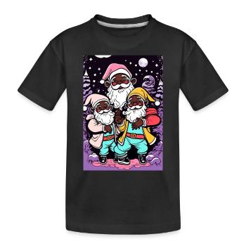 Afro Weihnachtsmann - Traditionen brechen - Kinder Premium Bio T-Shirt - Schwarz - Vorne