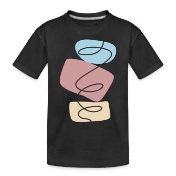 Pierres d’empilage de conception abstraite - T-shirt bio Premium Enfant - noir - Devant