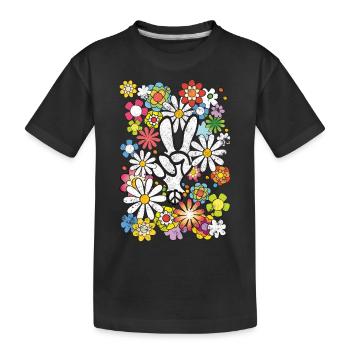 Bonne journée! (aspect usé) - T-shirt bio Premium Enfant - noir - Devant