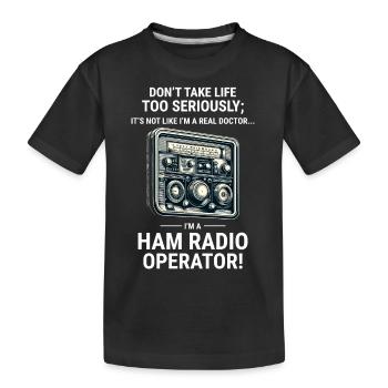 Vrai médecin vs opérateur radioamateur amateur - T-shirt bio Premium Enfant - noir - Devant