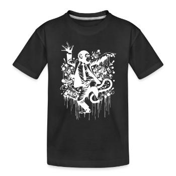 Dancing Monkey | Naïve and Happy - Kids' Premium Organic T-Shirt - black - Front