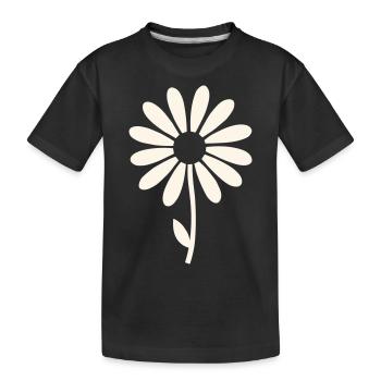 Fleur de marguerite - T-shirt bio Premium Enfant - noir - Devant