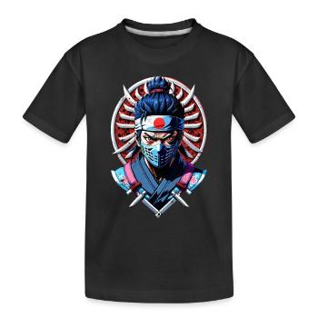 Samurai-Krieger - Japan - Kinder Premium Bio T-Shirt - Schwarz - Vorne