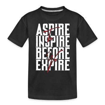 Aspire Avant d’expirer blanc - T-shirt bio Premium Enfant - noir - Devant