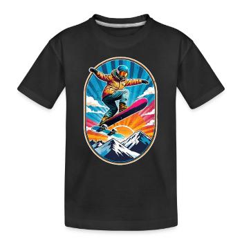snowboard neige et ski - T-shirt bio Premium Enfant - noir - Devant