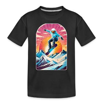 snowboard neige et ski - T-shirt bio Premium Enfant - noir - Devant