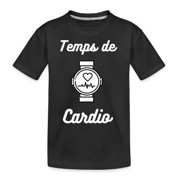 Temps de cardio : Cardio time - T-shirt bio Premium Enfant - noir - Devant