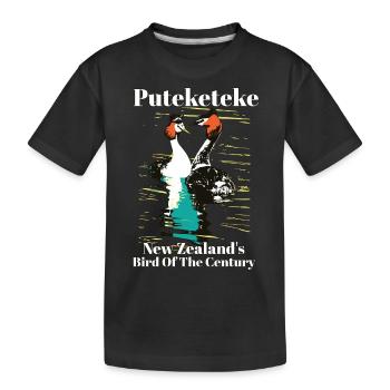 Puteketeke L’oiseau du siècle de Nouvelle-Zélande - T-shirt bio Premium Enfant - noir - Devant