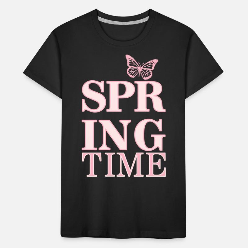 Spring Time - Spring is here! Kids' Premium Organic T-Shirt