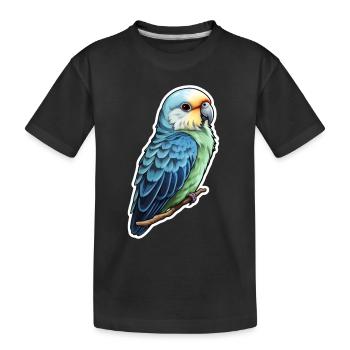 Parakeet - Kids' Premium Organic T-Shirt - black - Front