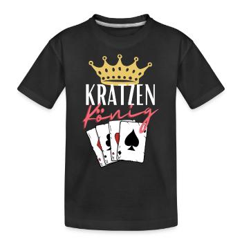 Scratch King - Kids' Premium Organic T-Shirt - black - Front