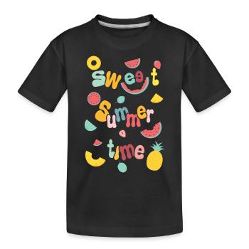 Sweet summertime. - Kids' Premium Organic T-Shirt - black - Front