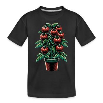 Plant de tomates Jardinage de tomates - T-shirt bio Premium Enfant - noir - Devant