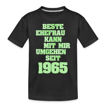 1965 - Kinder Premium Bio T-Shirt - Schwarz - Vorne