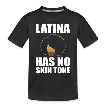 Afro Latina - Kids' Premium Organic T-Shirt - black - Front