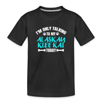 Alaskan Klee Kai Besitzer Besitzerin - Kinder Premium Bio T-Shirt - Schwarz - Vorne