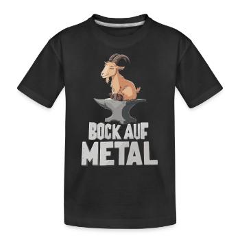 Bock auf Metal - Kinder Premium Bio T-Shirt - Schwarz - Vorne