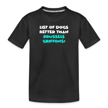 Griffon de Bruxelles Griffon nain belge - T-shirt bio Premium Enfant - noir - Devant