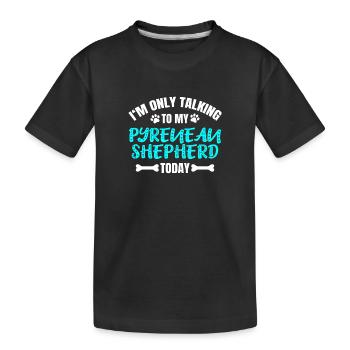 Berger des Pyrénées Pyrenäenschäferhund - T-shirt bio Premium Enfant - noir - Devant
